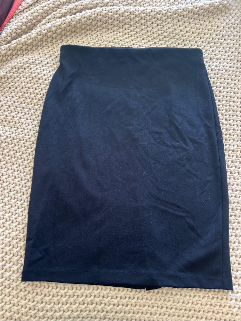 Philosophy Navy Blue and Charcoal Gray Slim Pencil Skirt, w/ slit & zipper